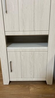 Obývacia stena Cruz, kombi, bielená pínia/šedý dub - 5