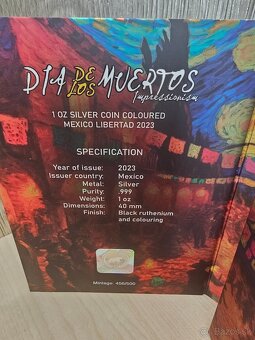 Mexiko 2023 Libertad - Dia de los Muertos Impression 1oz - 5