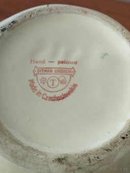 Stará čajová kanvica a starý popolník -Ditmar&Urbach - 5