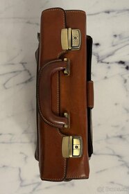 talianska vintage kožená taška TOSCANINO - nová cena - 5