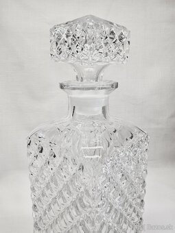Krištálové sklo retro whisky karafa VÝSTAVNÝ KUS - 5