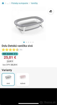 Dolu skladacia detská vanička - 5