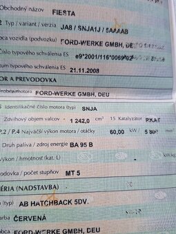 Fiesta 1,25 60kw benzin- rezervovana do 23.6 - 5