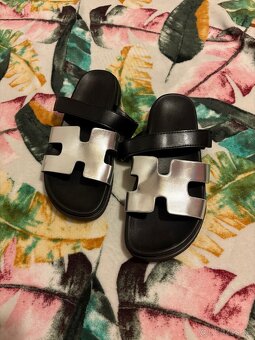 Šlapky - čierno/strieborné - 5