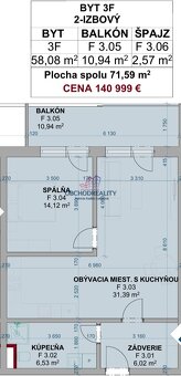 GREEN SIDE IX. - 2 - izbové byty s balkónmi - 5