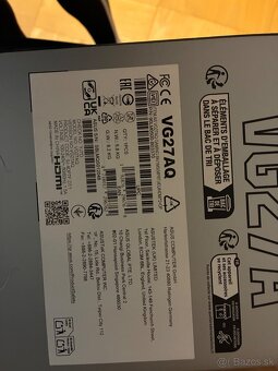 Herný monitor ASUS TUF Gaming VG27AQ – 27", WQHD, 165 Hz - 5