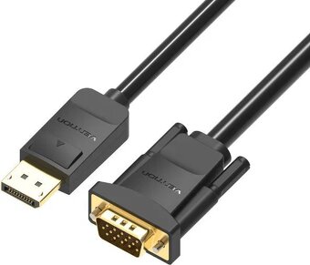 Vention DP → VGA kábel 2 m – čierny, nepoužívaný - 5