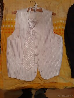 predám sako, svadobnú vestu, kravatu a manžetové gombíky - 5