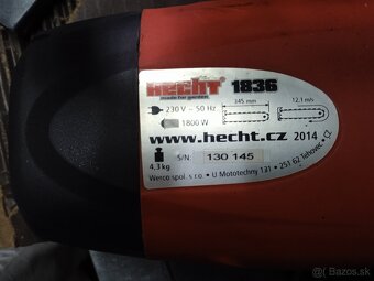 Predám elektrickú pilu Hecht - funkčná, ale tečie olej - 5