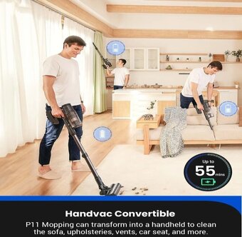 Vynikajúci Tyčový Vysávač PROSCENIC P11 MOPPING až 45kPa - 5