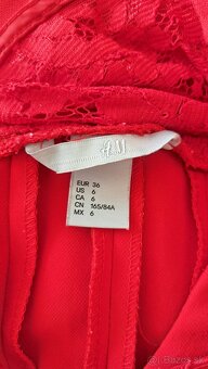 Červené spoločenské šaty H&M - 5