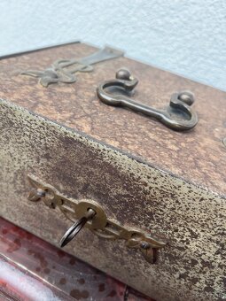Secesný kovový trezor - 5