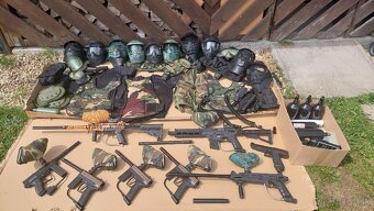 Paintball zbrane pre 8 ludi komplet - 5