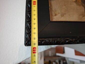 Predám starožitnú olejomalbu Leva na kartone 350 € - 5