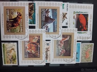 Známky v albume fauna 1 - 5