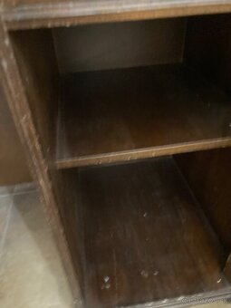 Starožitný drevený písací stôl - 5