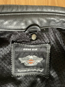 Kožená bunda Harley Davidson - veľkosť L - 5