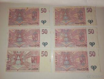 BANKOVKY 50 KČ 1993-1997, RŮZNÉ SÉRIE - 5