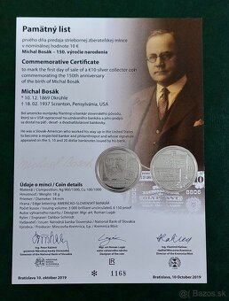 Pamätný list 10 Euro - 5