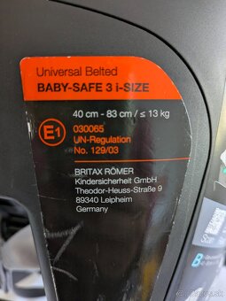 Autosedačka / Vajíčko Britax Römer BABY-SAFE 3 i-SIZE - 5