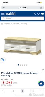 Manželská posteľ + nočné stolíky + stolík pod TV - 5