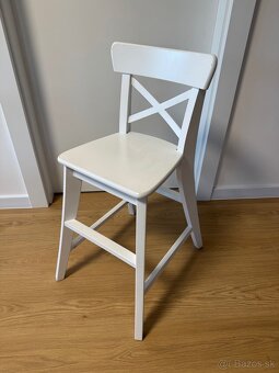 Detská vysoká stolička IKEA, biela - 5