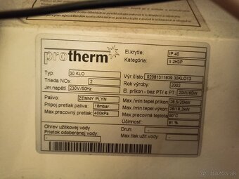 Predám plynový kotol Protherm Medveď a obehové čerpadlo Wilo - 5