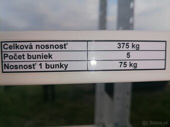 Predám zánovné plechové regále - 5