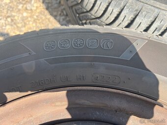 Predám plechové disky 5x112 s celoročnými pneu 195/65 R15 - 5