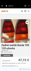 Veterán,Škoda 105,120,svetlá koncové. - 5
