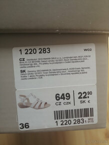 Biele sandále - veľkosť 36 - 5