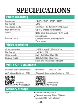 Predám fotopascu Suntek WiFi830 - 5
