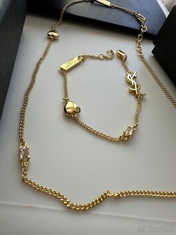Nová nenosena luxusná sada naramku a nahrdelnika YSL - 5