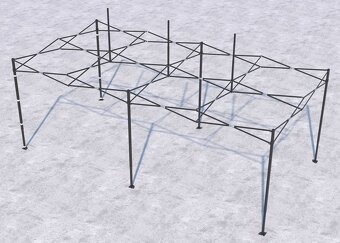 Nožnicový skladaci stan 6x3m s bočnou plachtou - 5