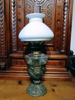 Starožitná petrolejová lampa - 5