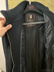 Predám dlhý čierny bavlnený kabát, XL - 5