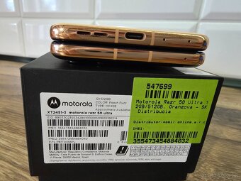 Predám v dokonalom stave Motorola Razr 50 ULTRA 512GB,zaruka - 5