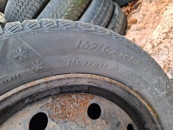 Plechové kolesá 4x98 14 Pneu165/65 r14 Cena za sadu 40eur - 5