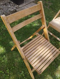 Drevené záhradné stoličky skladacie - 5