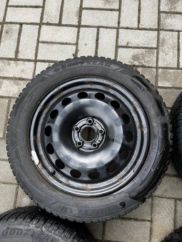 Plechové disky 5x100 R16 + puklice škoda + pneu - 5