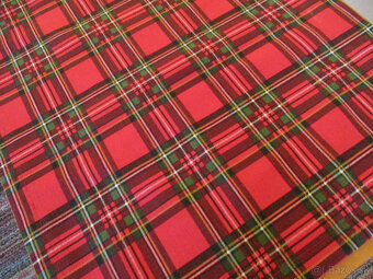 Obliečky a štóla vianočné káro - 5