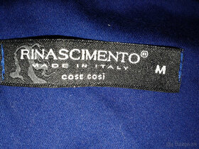 modré  elastické šaty Rinascimento veľ. S - 5