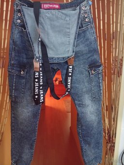 Štýlové slim fit RIFLE NA TRAKY - 5