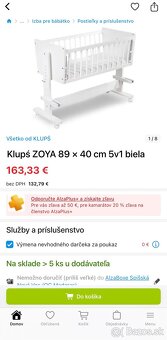 Kolíska / prístavná postieľka - 5