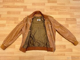 MAX original leather - panska kozena bunda hneda - 5