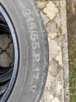 4ks letné pneumatiky Continental 215/55 R17 - 5