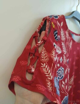 Dámska červená blúzka/halenka/tričko s krátkym rukávom (Rain - 5