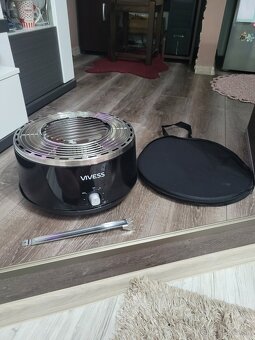 VIVESS Stolný gril na drevené uhlie bez dymu - 5