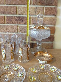 kryštál, žardiniéra, misa, poháre, popolník - 5