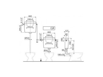 WC nádržka 3/6l. Nová nevybalená. - 5